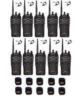 Set van 10 Wouxun KG-988 UHF IP66 8Watt Portofoon met beveiligingoortje