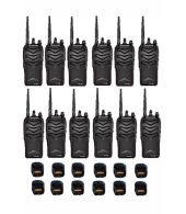 Set van 12 Wouxun KG-988 UHF IP66 8Watt Portofoon met tafellader