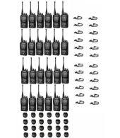 Set van 24 Wouxun KG-819 UHF IP55 PMR446 Portofoons met D-shape oortje