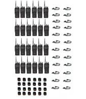 Set van 24 Wouxun KG-988 UHF IP66 8Watt Portofoon met D-shape oortje