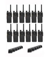 Set van 12 Hytera HP605 UHF DMR IP67 5Watt met multilader 