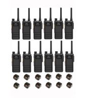 Set van 12 Hytera HP605 UHF DMR IP67 5Watt met tafellader 