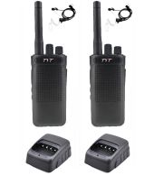 Set van 2 TYT TC-19 UHF IP54 10watt portofoons met beveiliging oortje