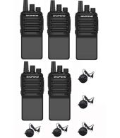 Set van 5 Baofeng C2 UHF 5Watt portofoons