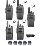 Set van 5 Inrico T526 IP54 4G LTE POC Zello Portofoons met beveiliging oortje en koffer OP=OP