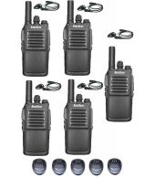 Set van 5 Inrico T526 IP54 4G LTE POC Zello Portofoons met D-shape oortje OP=OP