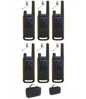 Set van 6 Motorola Talkabout T82 Extreme PMR446 Portofoons met headsets