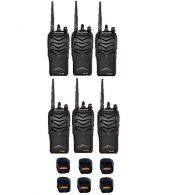 Set van 6 Wouxun KG-988 UHF IP66 8Watt Portofoon met tafellader