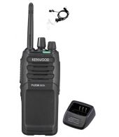 Kenwood TK-3701D IP55 Digitale PMR446 Portofoon met tafellader en beveiligingheadset