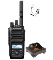 Motorola R5 UHF DMR IP67 LKP 5 Watt met tafellader en beveiliging oortje