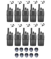 Set van 10 Inrico T526 IP54 4G LTE POC Zello Portofoons met beveiliging oortje