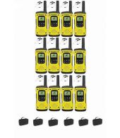 Set van 12 Motorola TLKR T92 H2O IP67 PMR446 Portofoons met beveiliging oortje