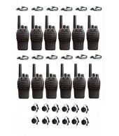 Set van 12 TYT TC-666 UHF 2Watt Portofoons met D-shape oortje