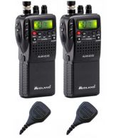 Set van 2 Midland Alan 42DS 27mc Portofoons 4 Watt FM/AM met speakermicrofoon