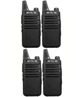 Set van 4 Retevis RT622 vergunning vrije UHF mini portofoons PMR446 