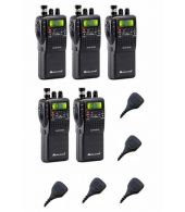 Set van 5 Midland Alan 42DS 27mc Portofoons 4 Watt FM/AM met speakermicrofoon