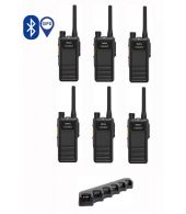 Set van 6 Hytera HP605G DMR UHF IP67 5W GPS, Bluetooth en multilader