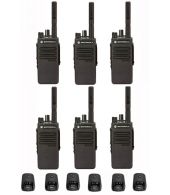 Set van 6 Motorola DP2400E Enhanced UHF DMR IP54 5watt met tafellader