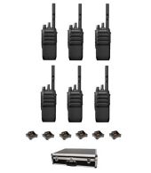 Set van 6 Motorola R5 UHF DMR IP67 NKP 5 Watt met tafellader en koffer