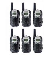 Set van 6 Retevis RT388 walkie talkies zwart