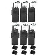 Set van 6 stuks TYTERA MD-680 DMR portofoons met D-shape oortje