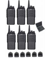 Set van 6 TYT TC-3000A UHF IP55 10Watt portofoons en koffer