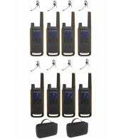 Set van 8 Motorola Talkabout T82 Extreme PMR446 Portofoons met headsets