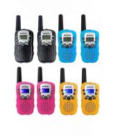 Set van 8 Retevis RT388 walkie talkies in geel/roze/zwart/lichtblauw